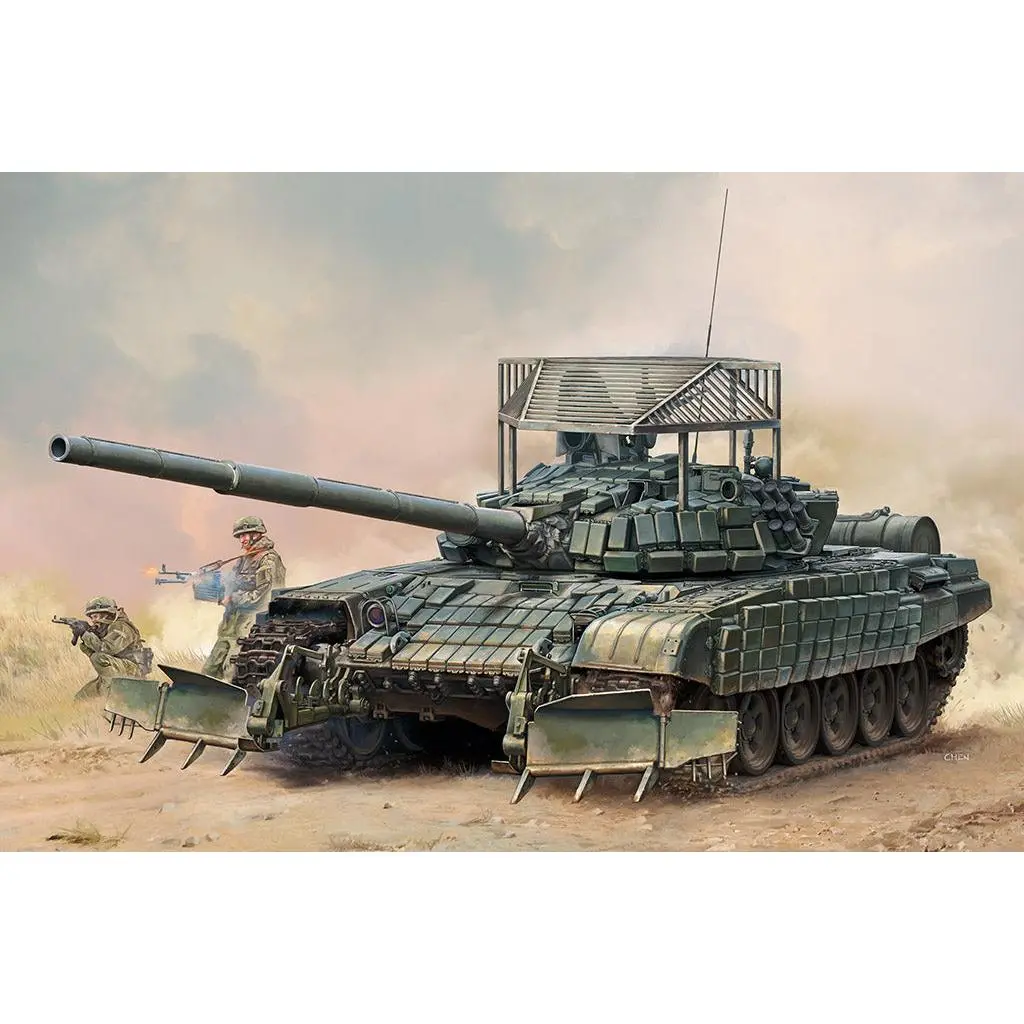 Trumpeter 1/35 T-72B1 Russian Tank With Ktm-6 2