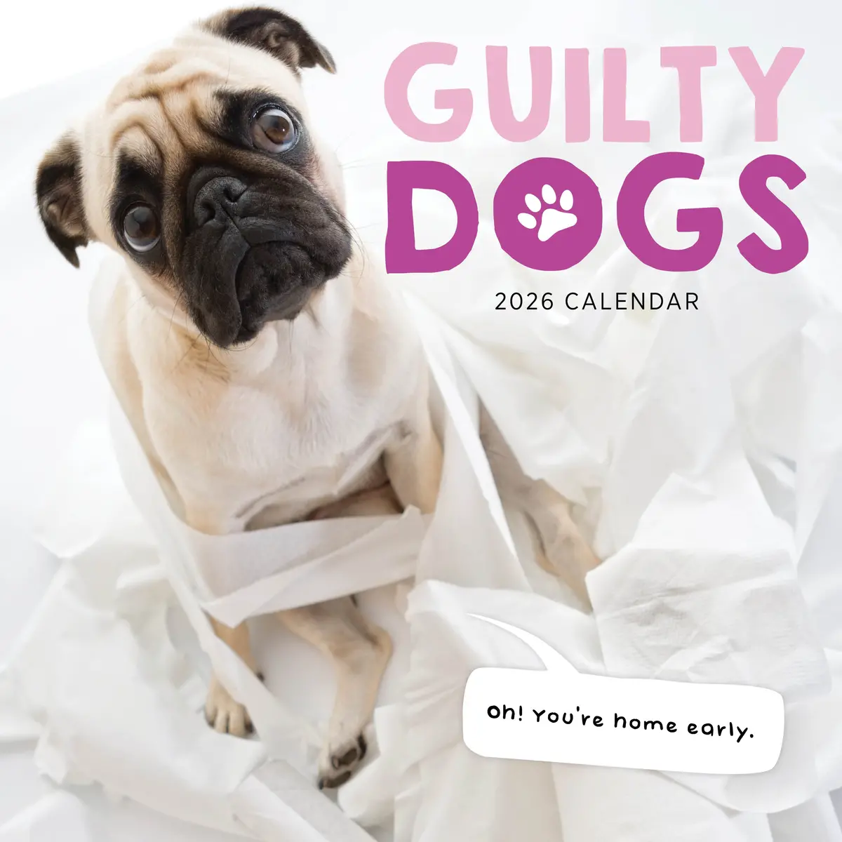 Paper Pocket Guilty Dogs 2026 Calendar 1
