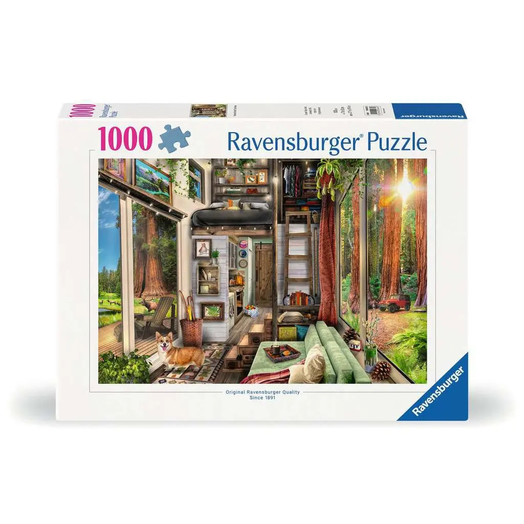Ravensburger 1000Pc Redwood Forest Tiny House Puzzle 1