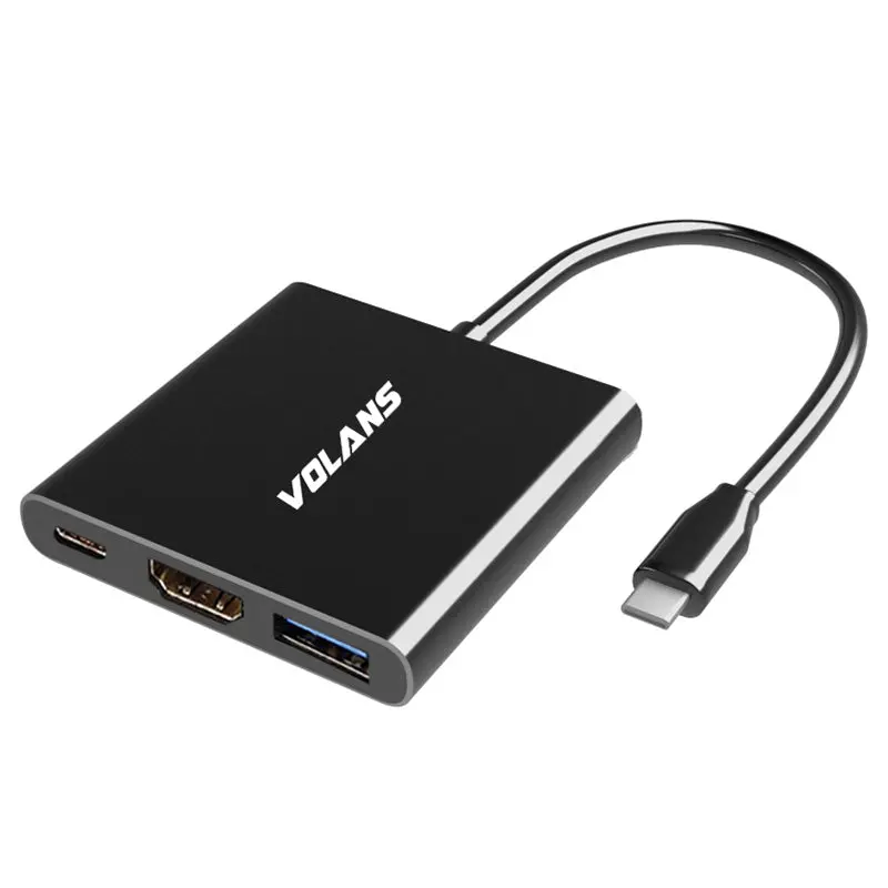 Volans Aluminium Usb Type-C Multiport Adapter (Vl-Uch3c2) 1