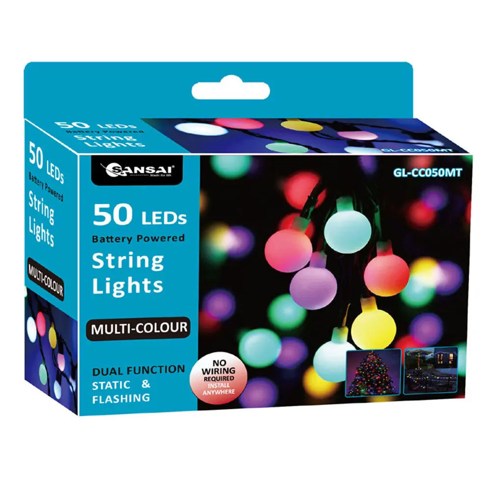 Sansai 50 Led Globe String Lights (Multicoloured) 1