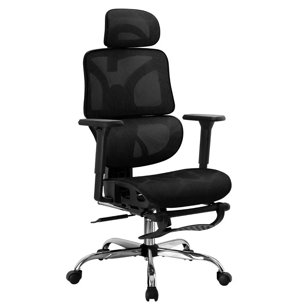 Artiss Ergonomic Office Chair Footrest (Black) 1
