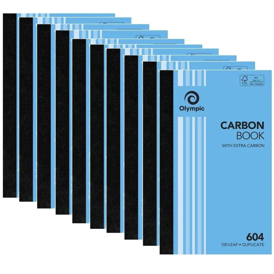 Olympic 604 Duplicate Carbon Book 142783 100 Leaf 10 Pack 1