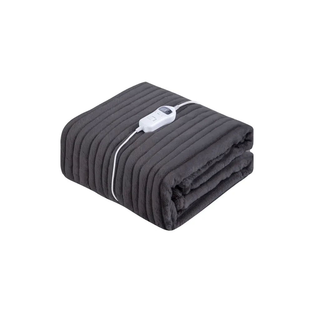 Goldair Platinum Xl Faux Fur Reversible Heated Throw Blanket 180X200cm Black 1