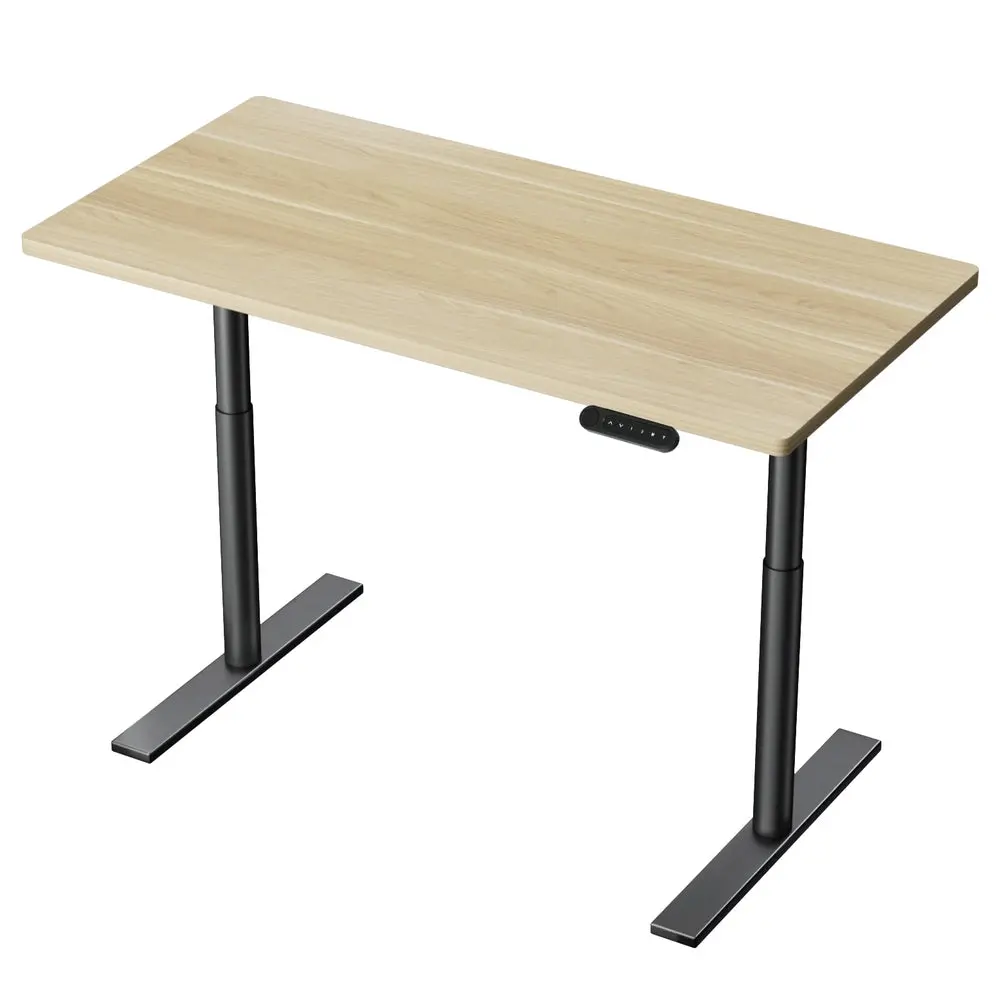Artiss Standing Desk Motorised Electric Dual Motor White Oak 120Cm 1