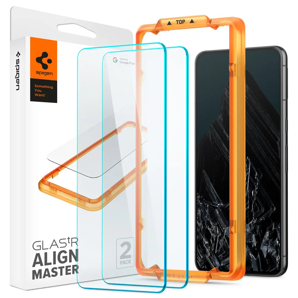 Spigen Google Pixel 8 Pro Alignmaster Glas.Tr Slim 2Pcs Glass Screen Protector - Clear 1