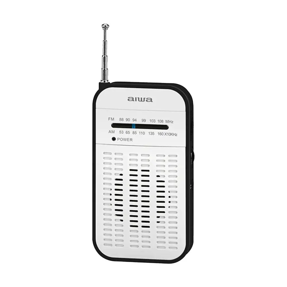 Aiwa Portable Handheld Am/Fm Aaa Battery Radio (White) 1
