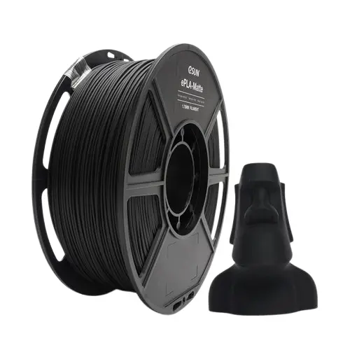 Esun Matte Pla 3D Print Filament 1.75Mm 1Kg - Deep Black 1