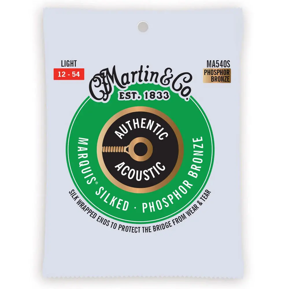 Martin Guitar Ma540s Authentic Silked Strings 92/8 Phosphor Bronze Light 1