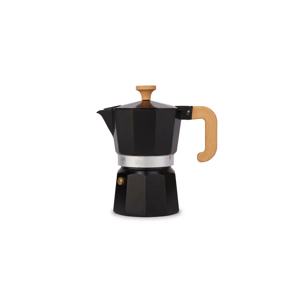 La Cafetiere Venice 3-Cup 150Ml Espresso Maker Aluminum Coffee Pot (Black) 1