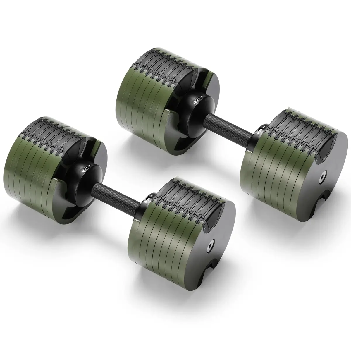 Powertrain Eon Dial Up 90Kg Adjustable Dumbbells Pair - Green 1