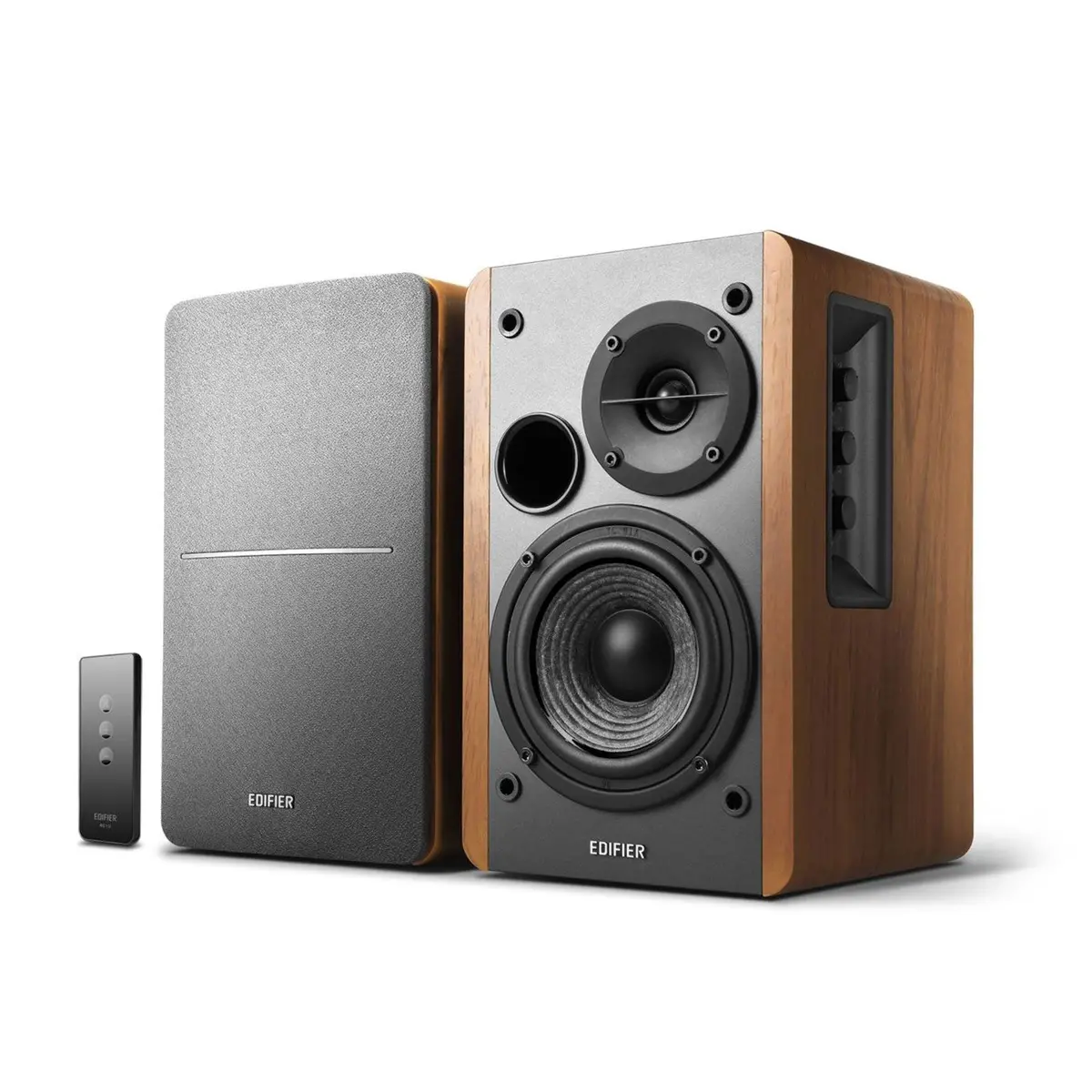 Edifier R1280t Powered Bookshelf Speakers (Natural Wood) 1