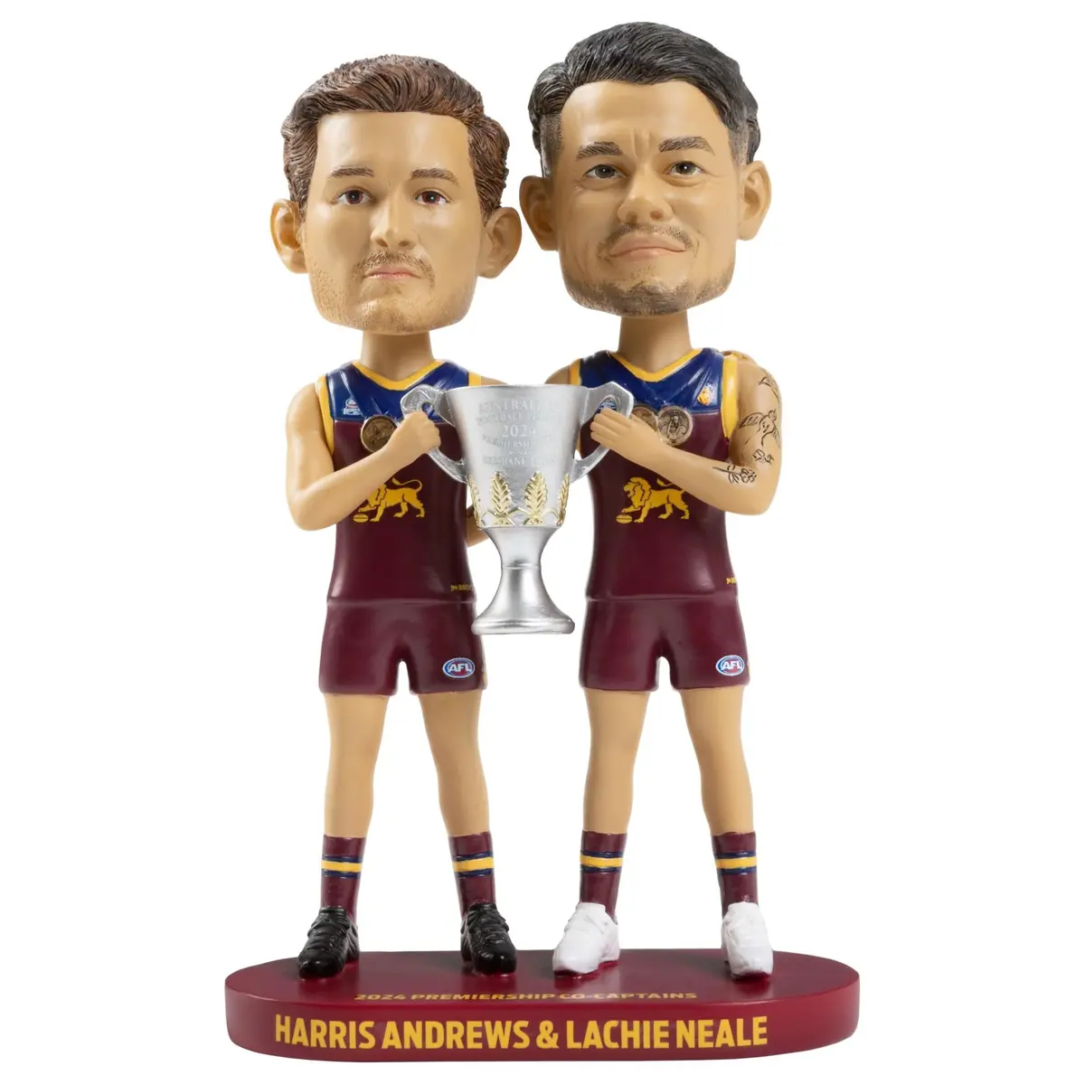 Afl - Brisbane Lions - 2024 Premiership Captains Double Bobblehead 1