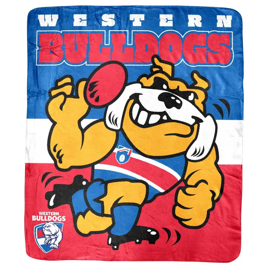Afl - Western Bulldogs - Coral Fleece Rug 1