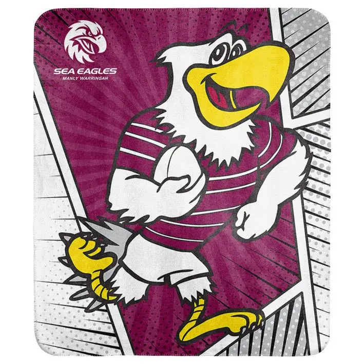 Nrl - Manly-Warringah Sea Eagles - Coral Fleece Rug 1