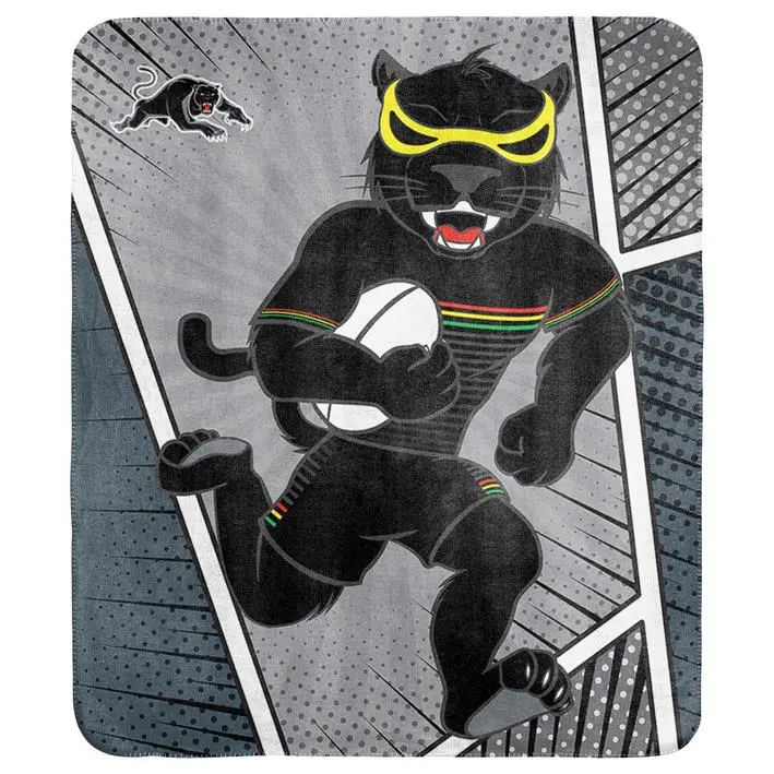 Nrl - Penrith Panthers - Coral Fleece Rug 1
