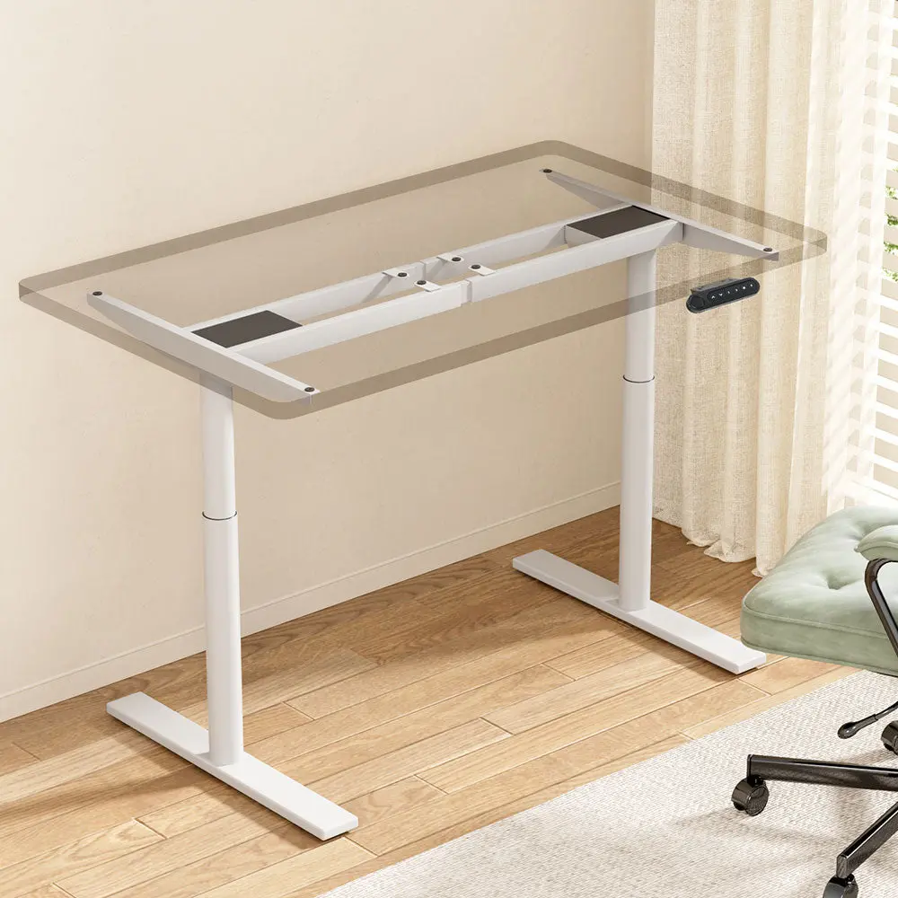 Artiss Standing Desk Frame Only Motorised Dual Motor White 2