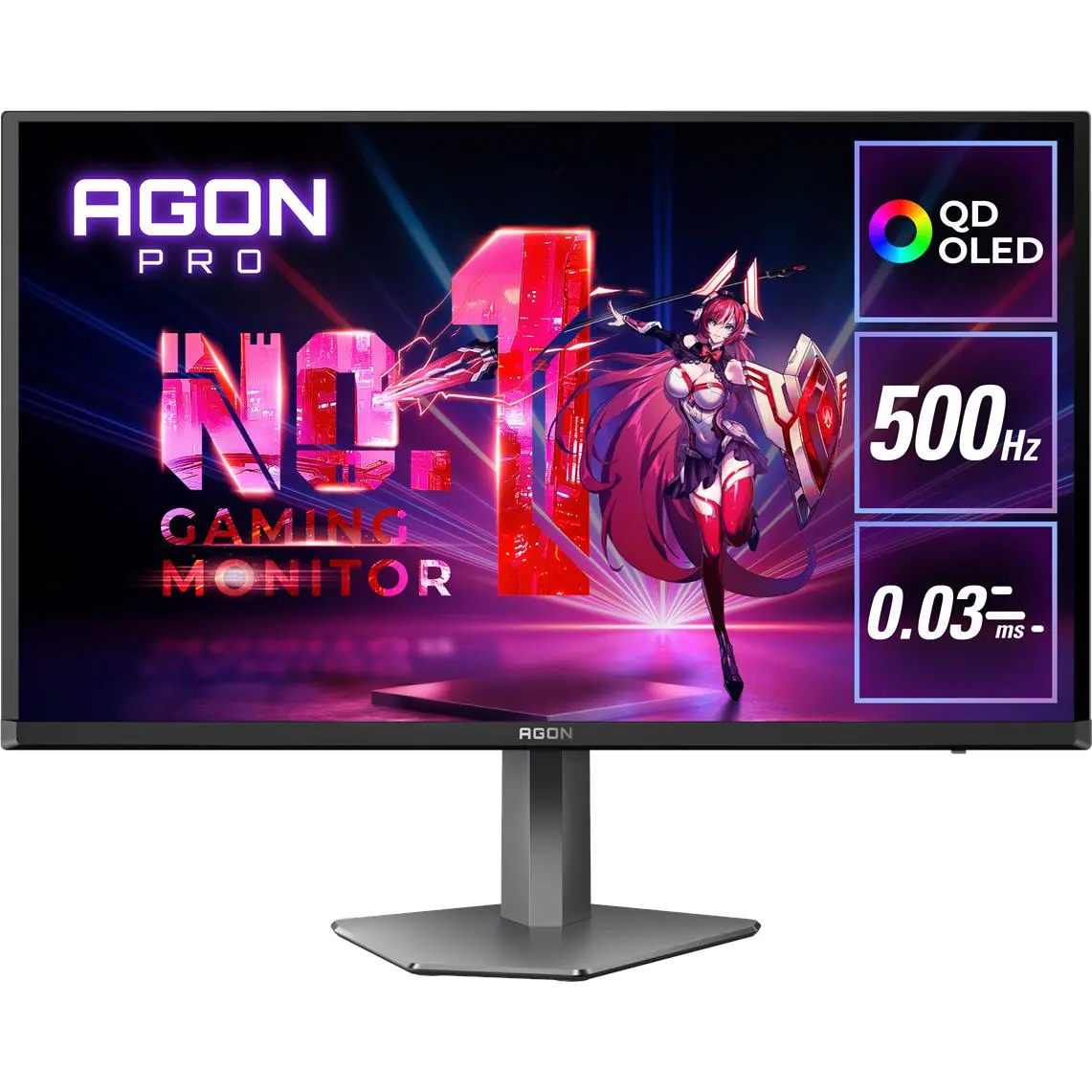 Aoc Agon Ag276qkd2/75 27" Qhd 500Hz Qd-Oled Gaming Monitor 1