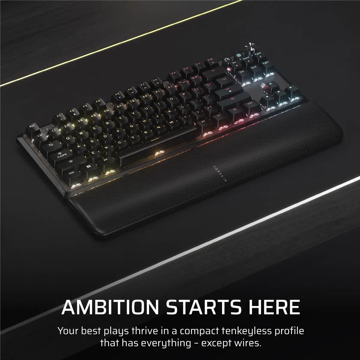 Corsair K70 Core Tkl Wireless Tenkeyless Mechanical Gaming Keyboard (Black) 2