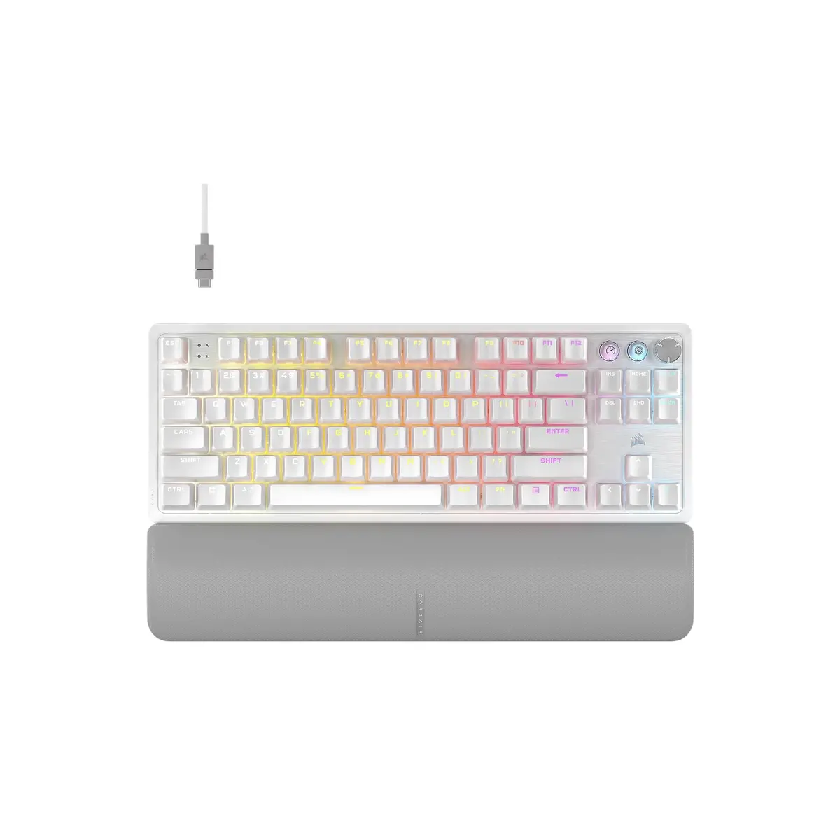 Corsair K70 Pro Tkl Tenkeyless Magnetic Mechanical Gaming Keyboard (White) 1