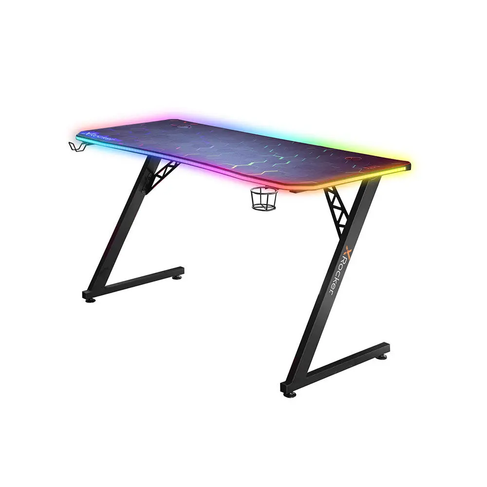 X Rocker Pulsar Rgb Xl Aluminium Gaming Desk With Neo Motion And Wireless Charging 1