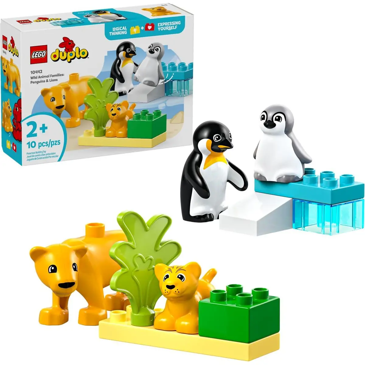 Lego 10442 Wild Animal Families: Penguins & Lions - Duplo 1