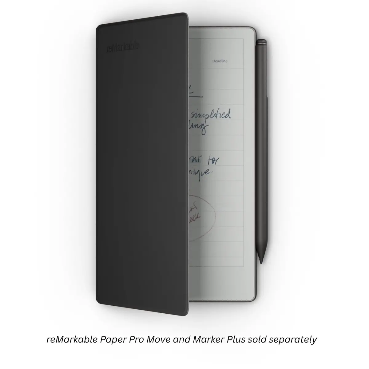 Remarkable Premium Leather Book Folio For Remarkable Paper Pro Move (Black) 2