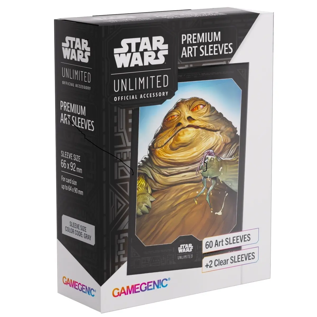 Gamegenic Star Wars Unlimited Premium Art Sleeves - Jabba The Hutt 66Mmx92mm 62 Sleeves Per Pack 2