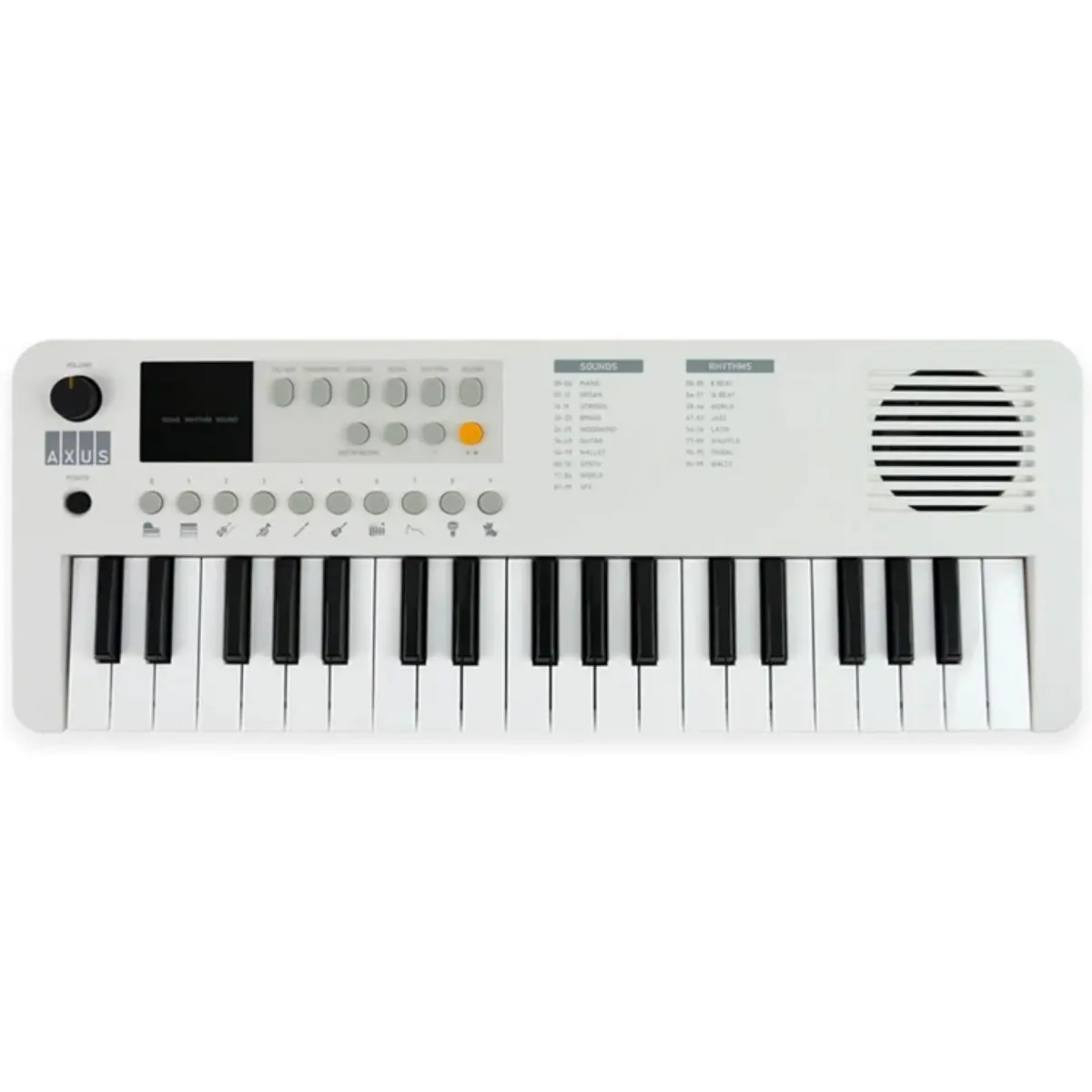 Axus Mini Keyboard 37 Key Keyboard (White) 1