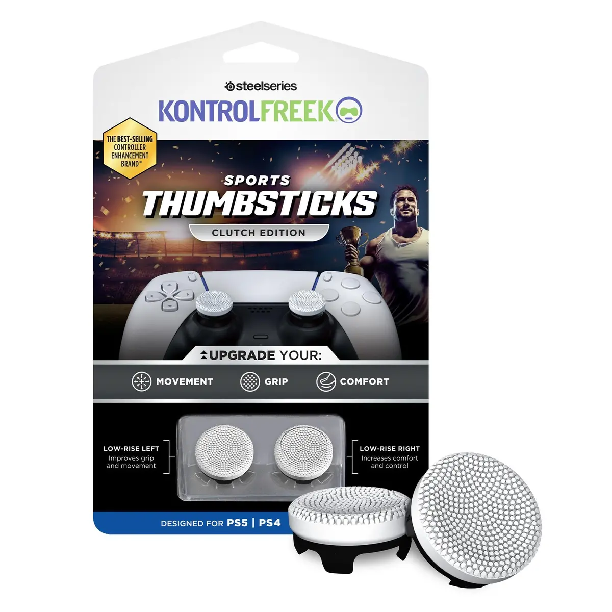 Kontrolfreak Sports Clutch (White/Black) For Playstation 1
