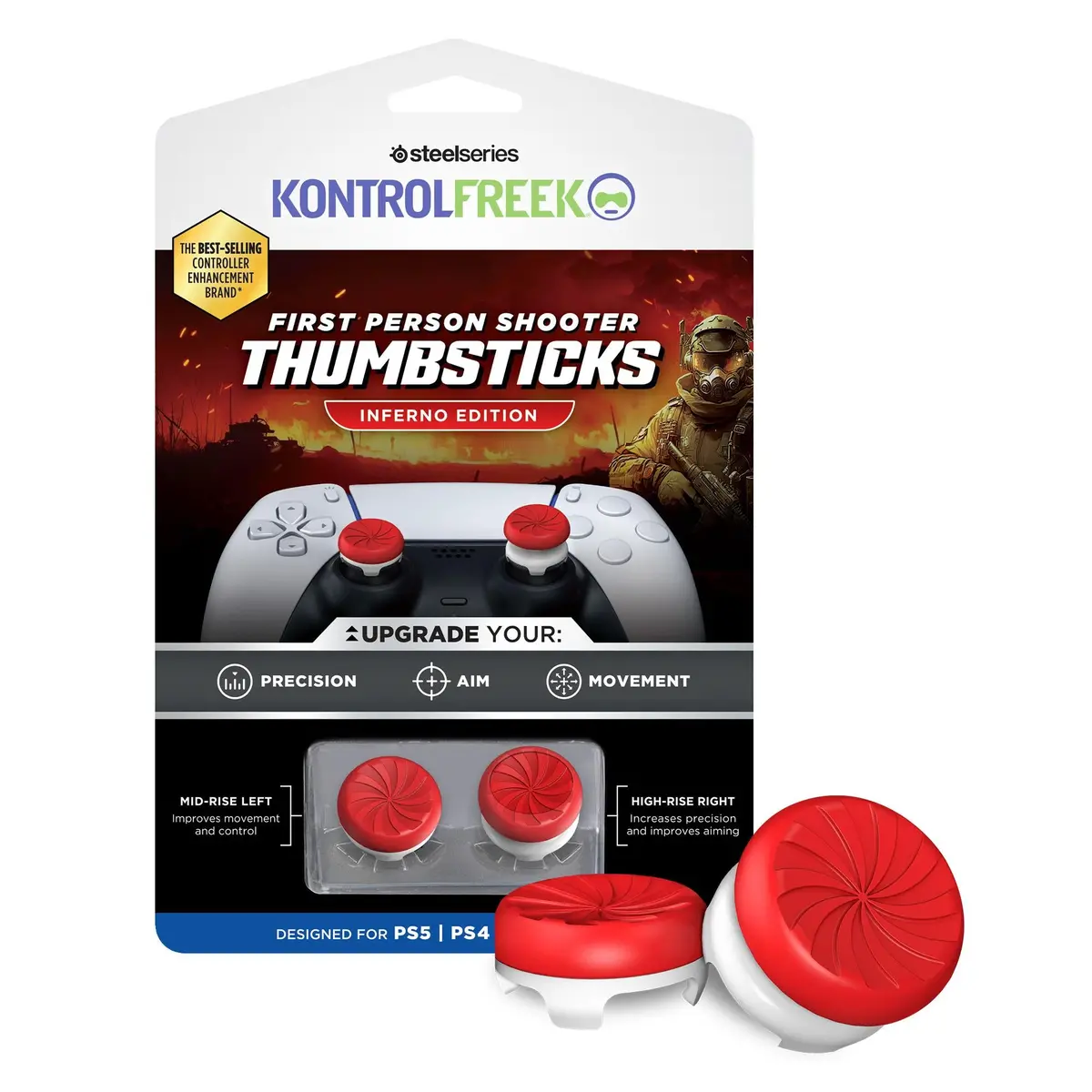 Kontrolfreak Fps Inferno (Red/White) Kit For Playstation 1