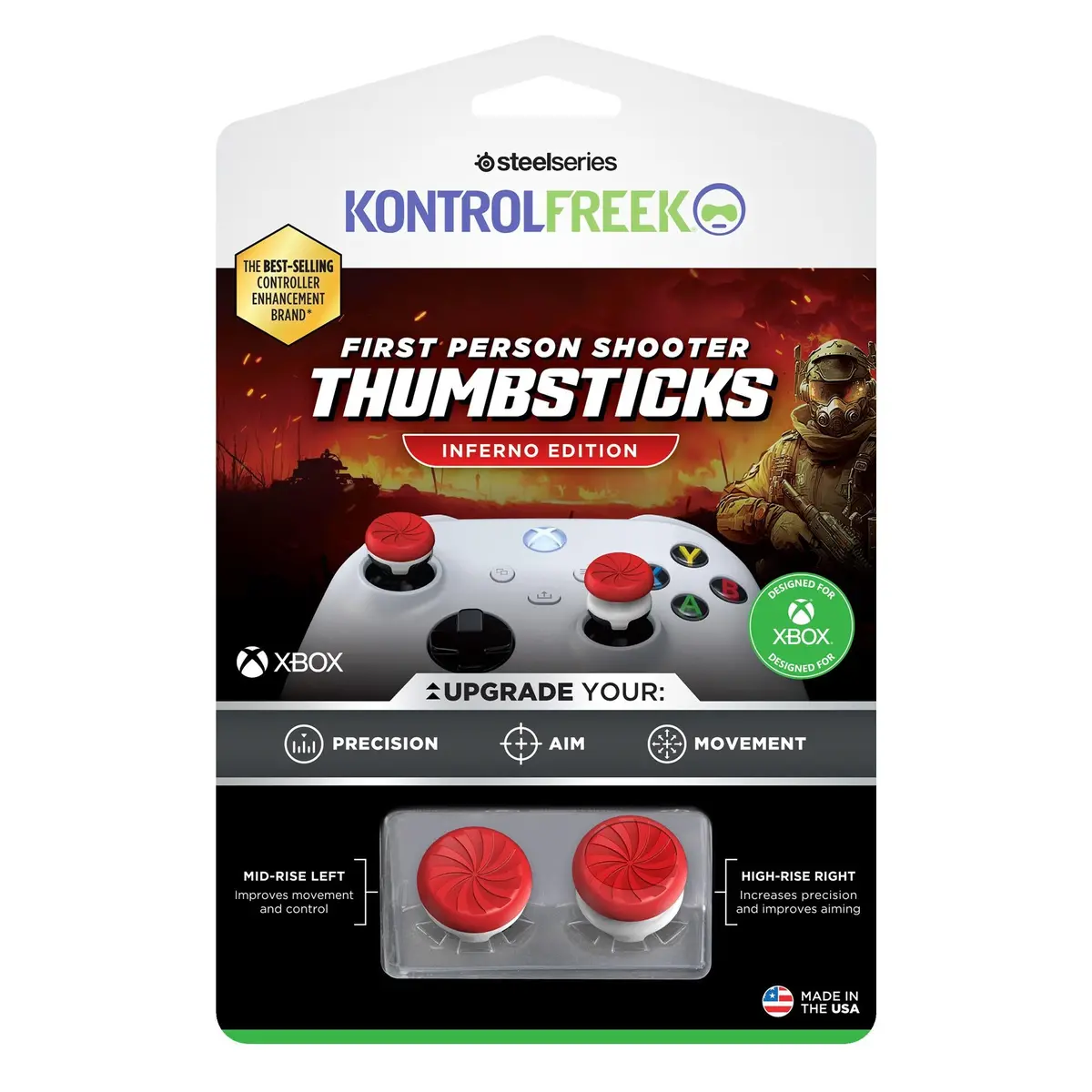 Kontrolfreak Fps Inferno (Red/White) Kit For Xbox Series X/S 2
