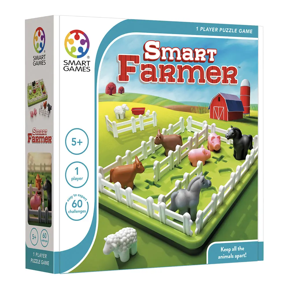Smart Games Smart Farmer Single Player Puzzle Grid Game 1