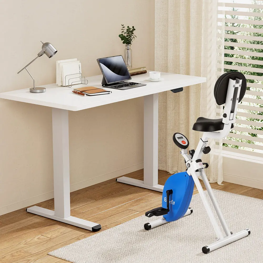 Artiss Under Desk Exercise Bike With 140Cm Automatic Standing Desk Magnetic Resistance White 2