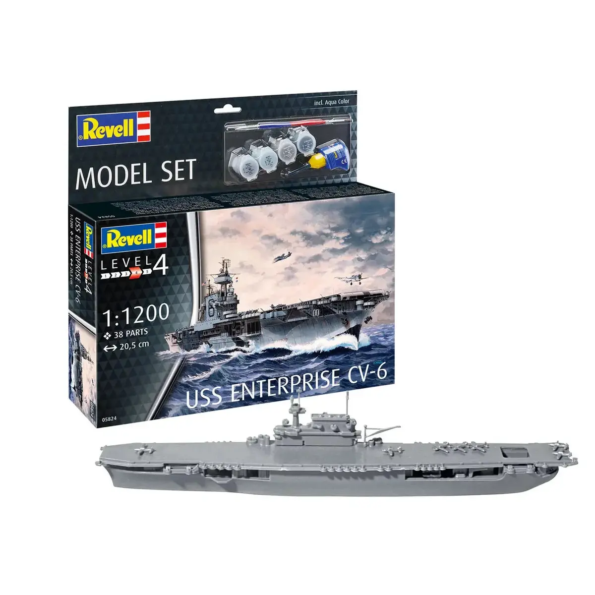 Revell 1/1200 Model Set Uss Enterprise Cv-6 1