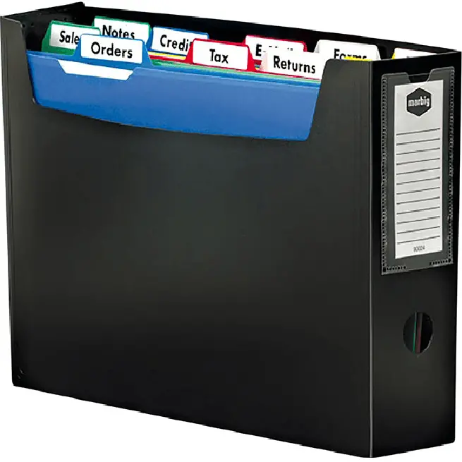 Marbig Portable Organiser File With Filetabs A4 Black Filing 1