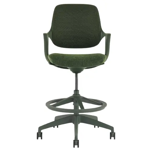 Desky Evoque Low Back Office Chair - Dark Green / Yes 1
