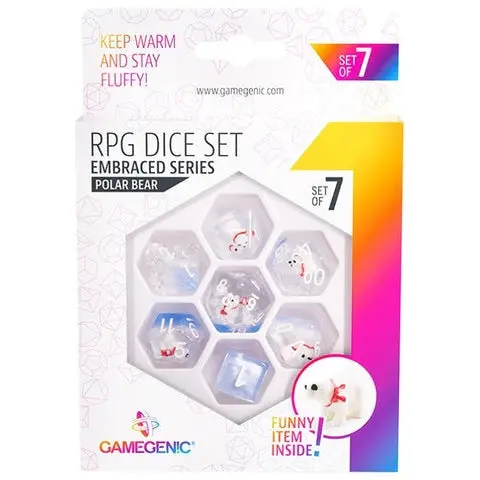Gamegenic Embraced Series - Polar Bear - Rpg Dice Set 7Pcs 1