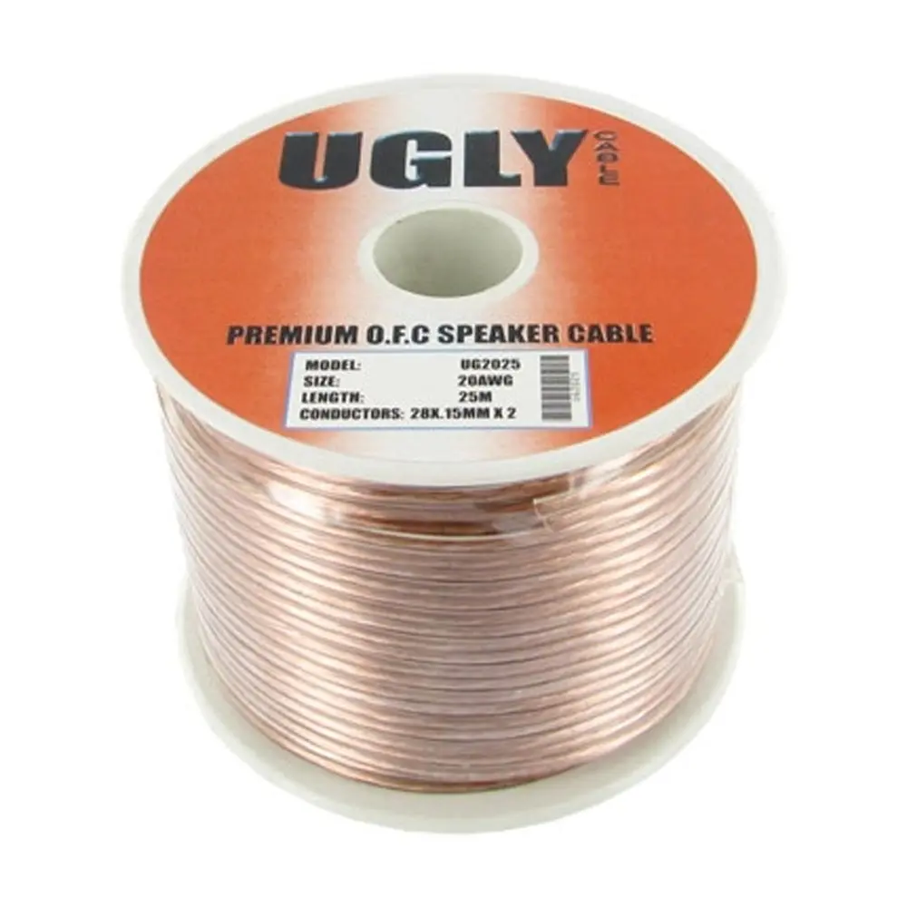 25M 20Awg Ugly Speaker Cable Ofc 20 Gauge Awg 28X0.15Mm Strand 2