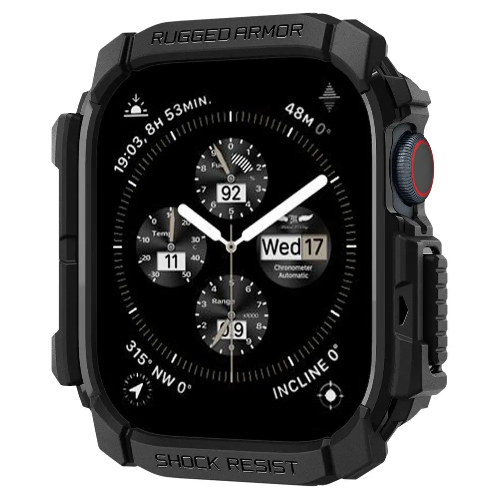 Spigen Apple Watch 46Mm Rugged Armor Case (Black) 1
