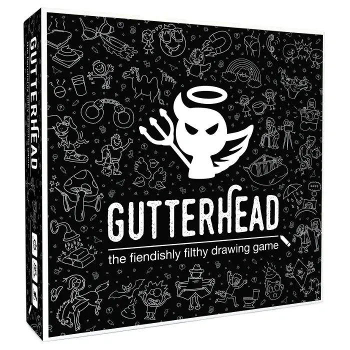 Gutter Games Gutterhead Pictionary And Cards Party Game 1