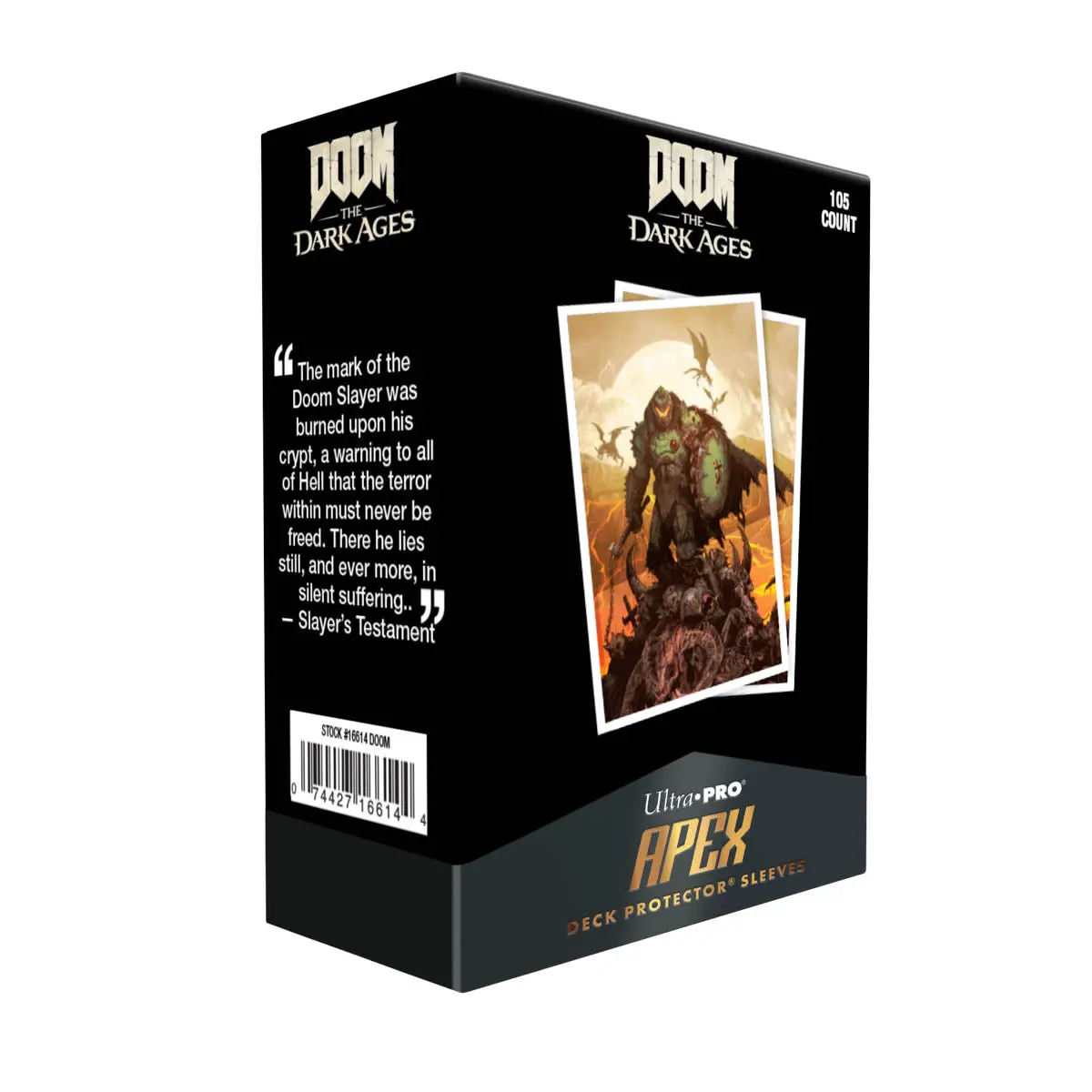 Ultra Pro: Up16615 Doom 105Ct Apex Deck Protector Sleeves 2 For Bethesda Doom 1