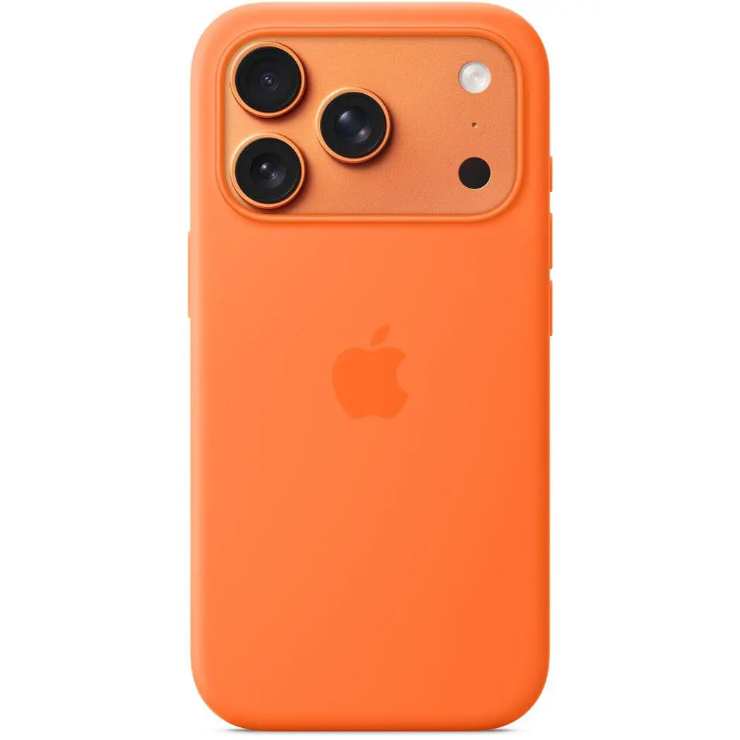 Apple Iphone 17 Pro Silicone Case With Magsafe (Orange) 1