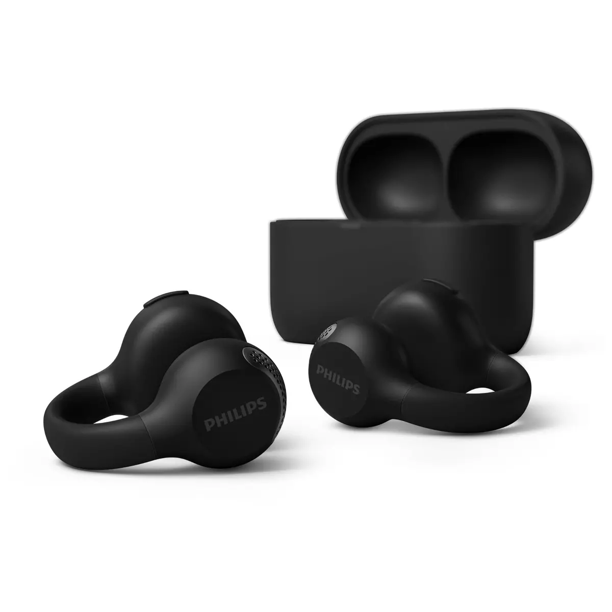 Philips Taq2000 True Wireless Open-Ear Headphones (Black) 1