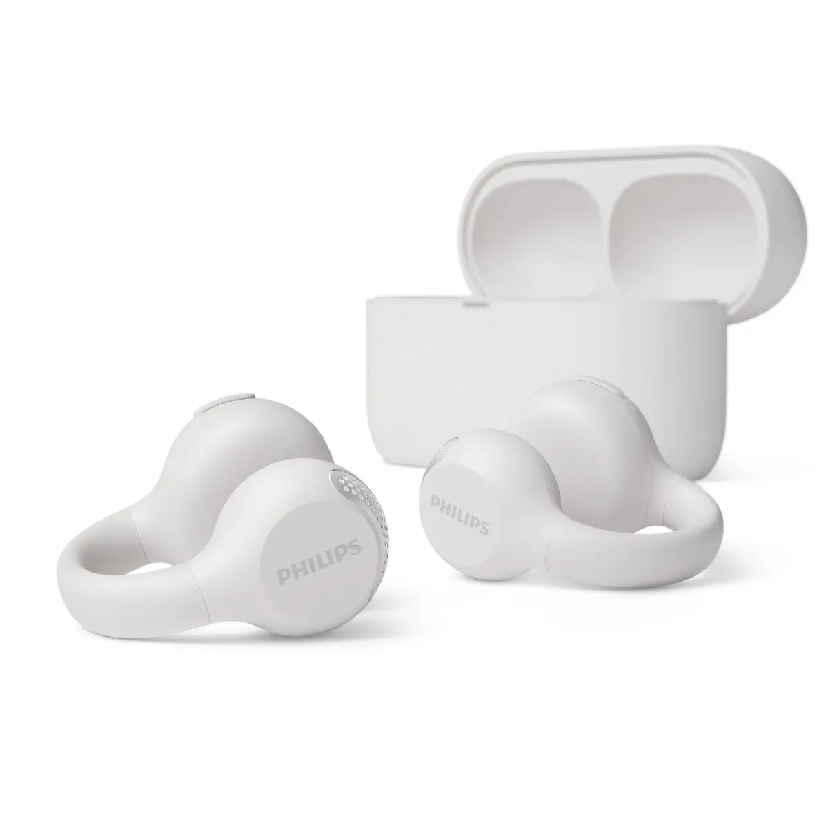 Philips Taq2000 True Wireless Open-Ear Headphones (White) 1