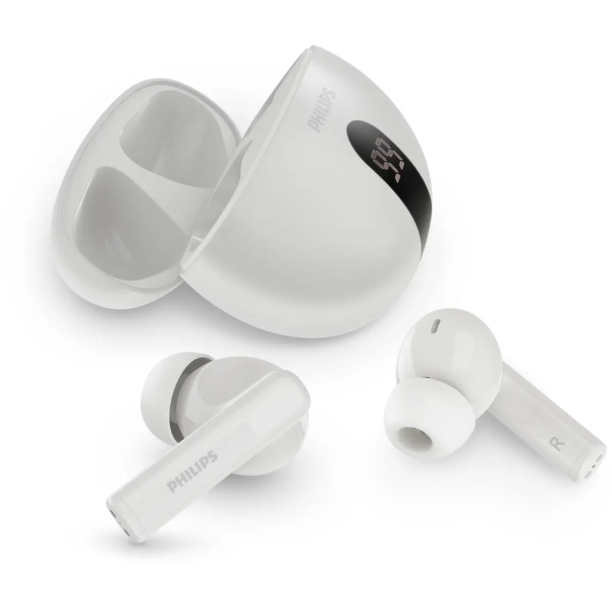 Philips Tat3559 True Wireless Anc Earbuds (White) 1