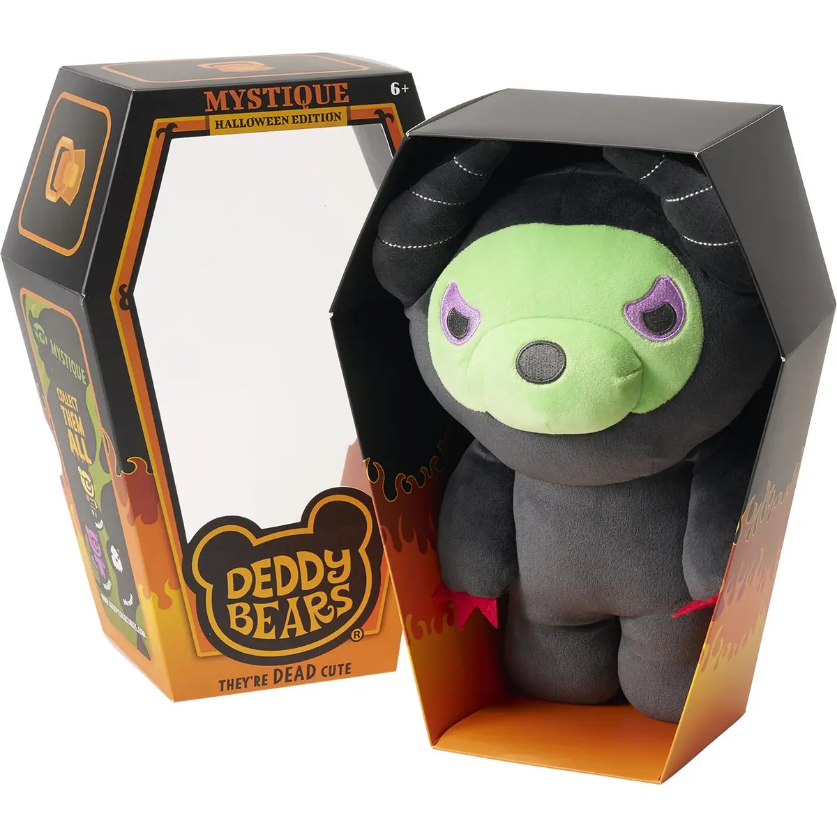 Mystique 12" Halloween Deddy Bear Plush In Coffin 2