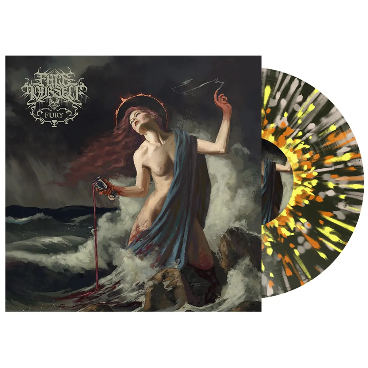 Fury (Black Ice With Orange/Yellow/Bone Splatter Vinyl With Green Screen Printed B-Side) 1