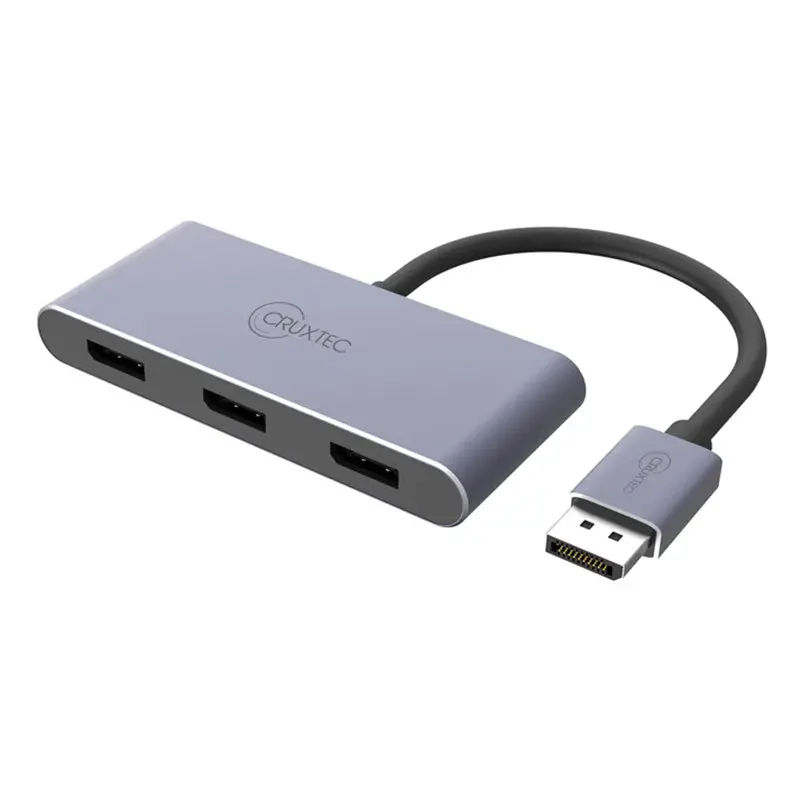 Cruxtec Displayport To 3 X Displayport Multi-Monitor 8K Adapter (Dt3d-8K-Sg) 1