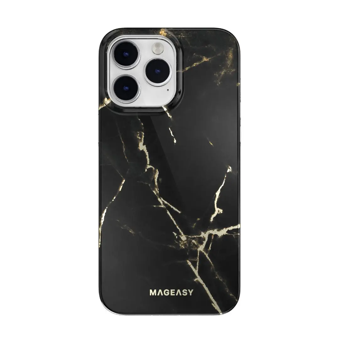 Mageasy Marble Case Iphone 14 Pro - Pearl Black 1